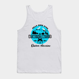 Howling wolfs outdoor adventure Tank Top